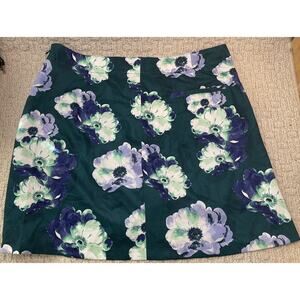 Lady Hagen Green Purple Floral Skort 12 NEW NWOT